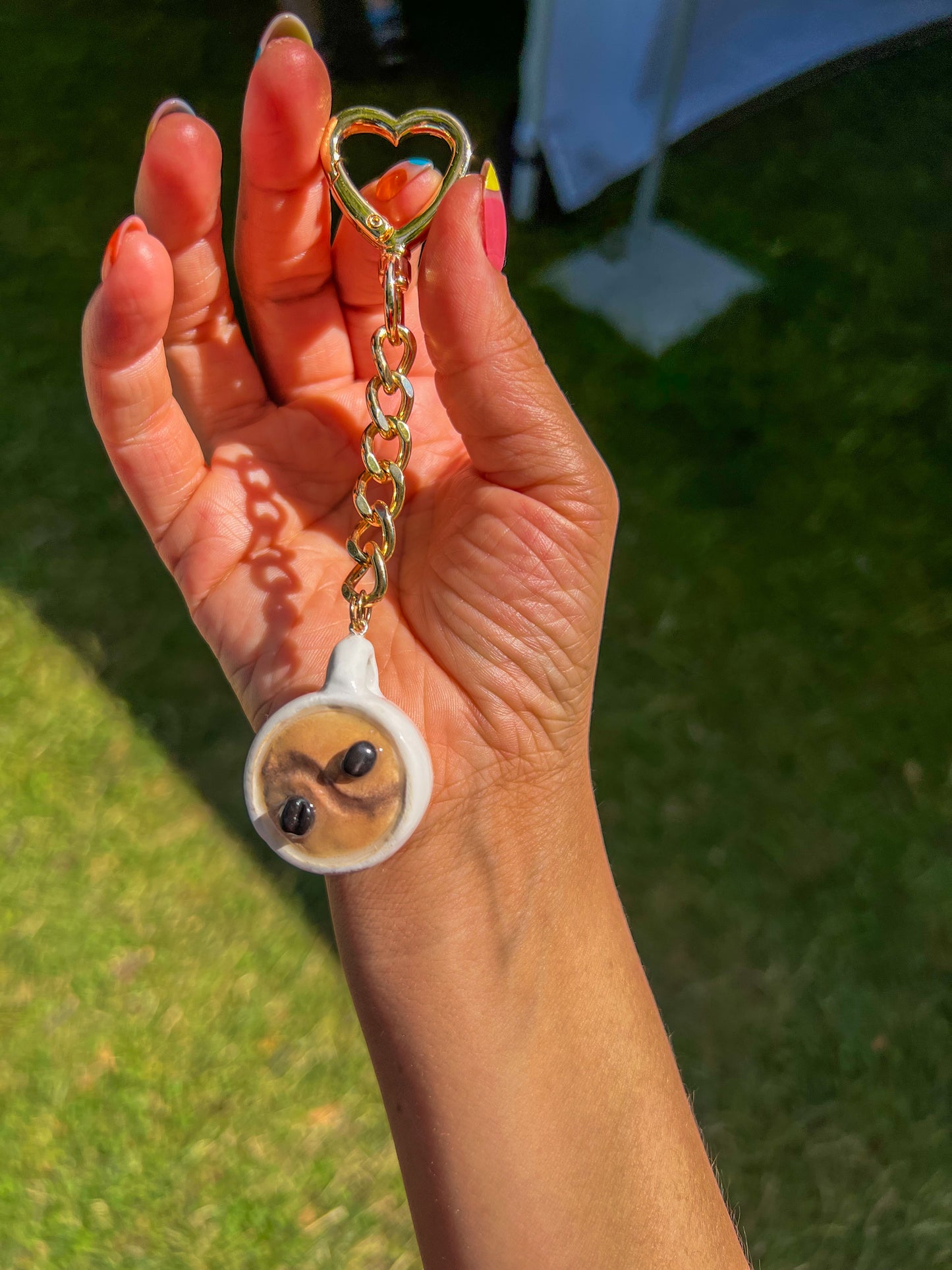 Café Yinyang Keychain