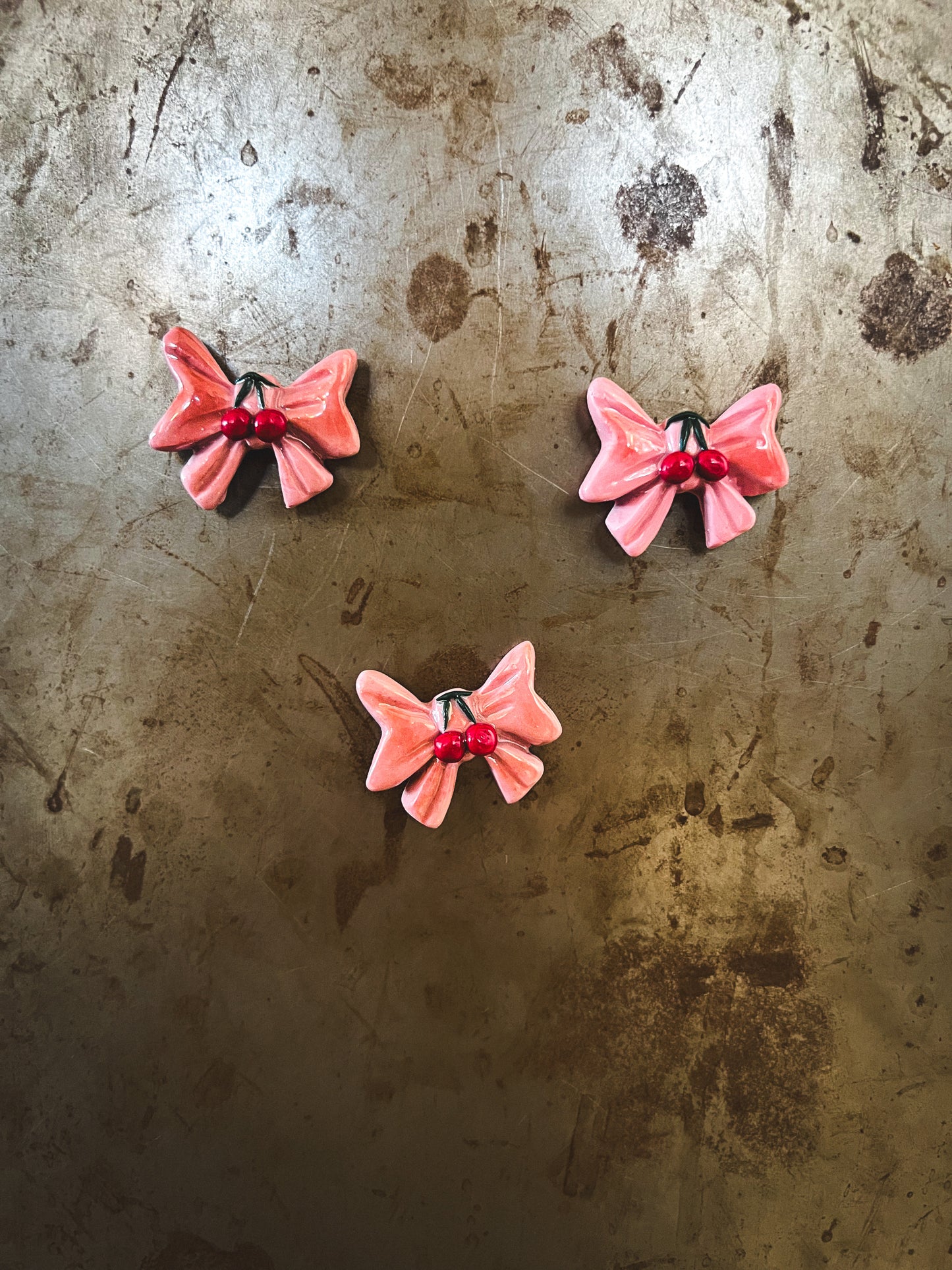 Cherry Bow Magnets