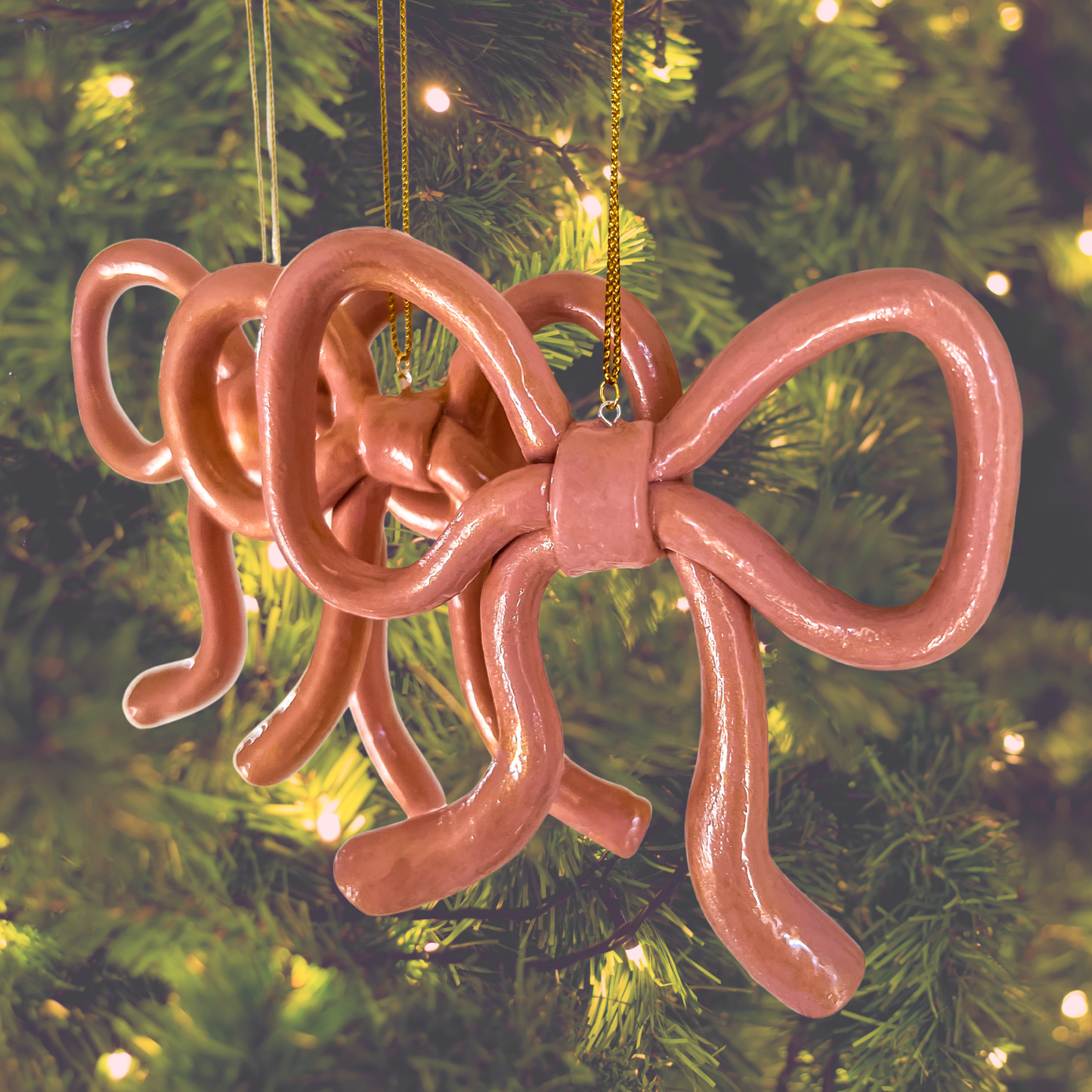 Pink Bow Ornament
