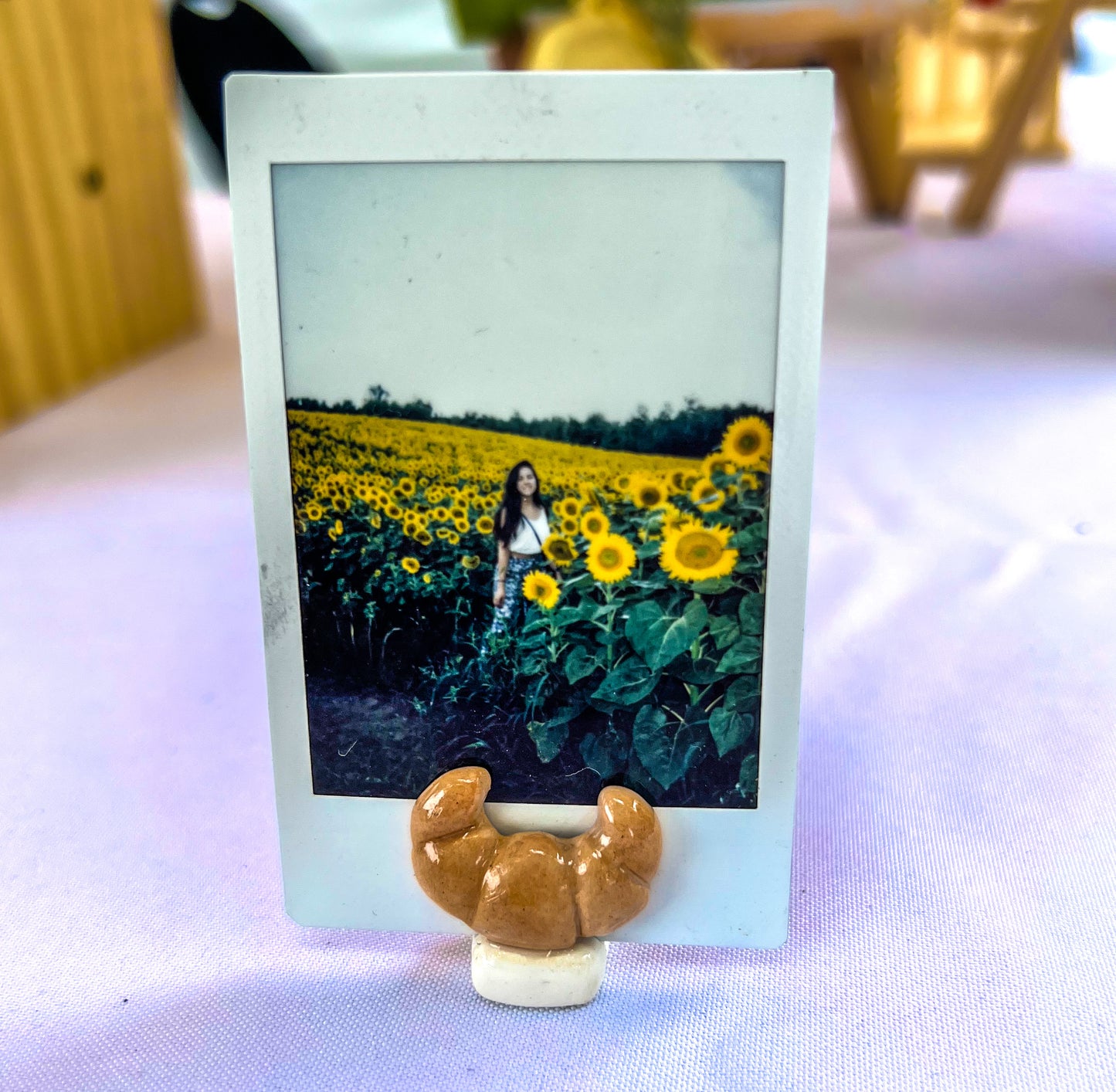 Croissant Polaroid holder